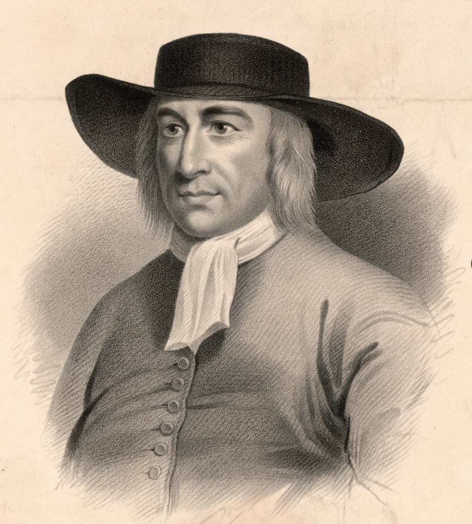 Drawing of George Fox, founder of the Quakers, in the Library of Congress collection